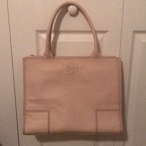 Tory Burch Canvas and Leather Tote